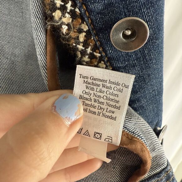 Coldwater Creek Denim Jacket Women's P12 Dark Wash Denim Button Up Cotton Blend - Picture 7 of 11